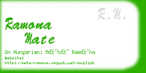 ramona mate business card